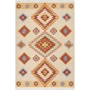 Oranžovo-béžový koberec s podílem recyklované bavlny Nouristan, 200 x 290 cm