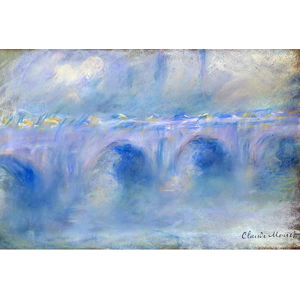 Reprodukce obrazu Claude Monet - Le Pont de Waterloo, 90 x 60 cm