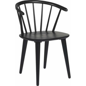 Černá jídelní židle ze dřeva kaučukovníku Rowico Carmen