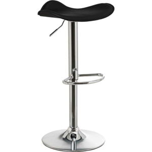 Černé barové židle s nastavitelnou výškou z imitace kůže v sadě 2 ks (výška sedáku 73 cm) – Casa Selección