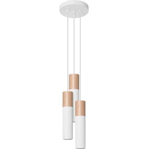Bílé závěsné svítidlo ø 6 cm Paul – Nice Lamps
