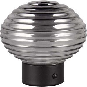 Černo-šedá stmívatelná LED stolní lampa se skleněným stínidlem (výška 14,5 cm) Earl – Trio