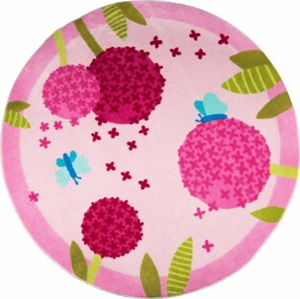 Dětský koberec Polen Pink, ⌀ 133 cm