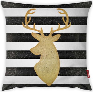 Povlak na polštář Vitaus Christmas Period Deer Stripes, 43 x 43 cm