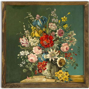 Nástěnný obraz Vintage Flowers, 50 x 50 cm