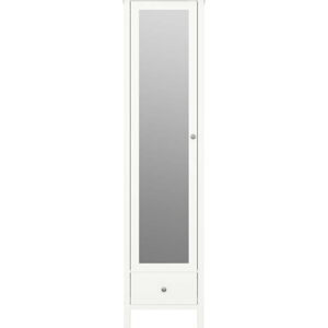 Bílá šatní skříň se zrcadlem 49x195 cm Tromsö - Tvilum