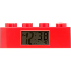 Červené hodiny s budíkem LEGO® Brick