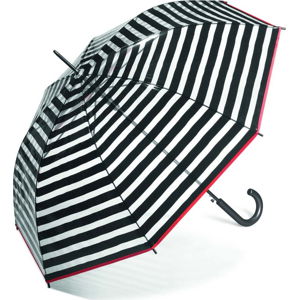 Dámský transparentní holový deštník Ambiance Black Stripes, ⌀ 95 cm
