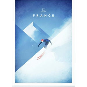 Plakát Travelposter Ski France, A3