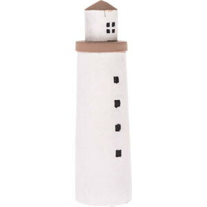 Bílá betonová dekorace Dakls Lighthouse, výška 22,5 cm