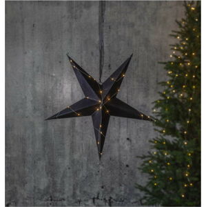 Černá vánoční světelná dekorace Star Trading Velvet, ø 60 cm
