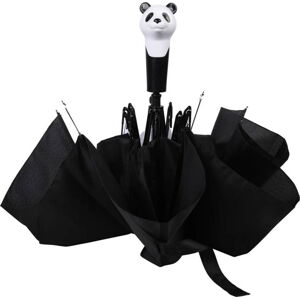 Černý skládací deštník Esschert Design Panda