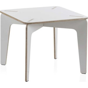 Bílý dětský stůl z překližky Geese Piper, 60 x 60 cm