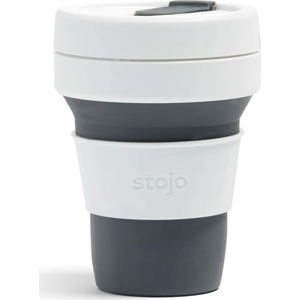 Šedo-bílý skládací cestovní hrnek Stojo Pocket Cup, 355 ml
