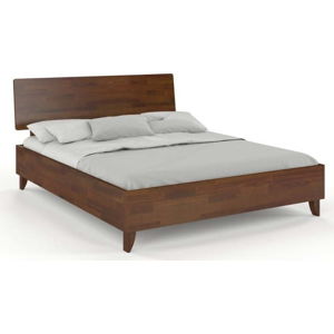 Dvoulůžková postel z masivního borovicového dřeva SKANDICA Viveca Dark, 140 x 200 cm