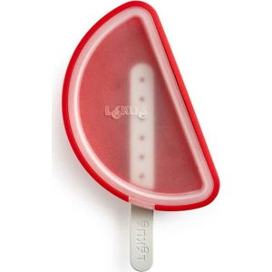 Červená silikonová forma na zmrzlinu ve tvaru melounu Lékué