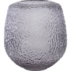Šedá skleněná váza Premier Housewares Colbie, výška 21,5 cm