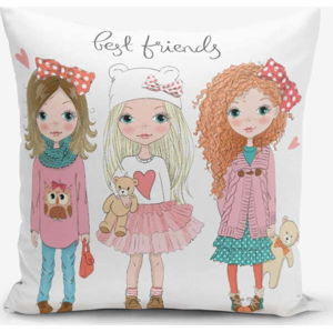 Povlak na polštář s příměsí bavlny Minimalist Cushion Covers Best Friends, 45 x 45 cm