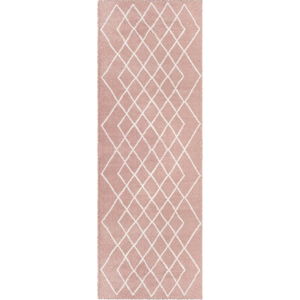 Růžový běhoun Elle Decor Passion Bron, 80 x 200 cm