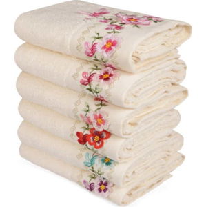 Sada 6 ručníků z čisté bavlny Promises, 50 x 90 cm