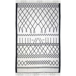 Černobílý bavlněný koberec HSM collection Colorful Living Garrio, 120 x 180 cm