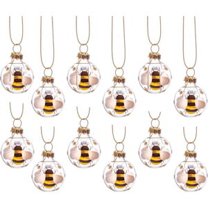 Skleněné vánoční ozdoby v sadě 12 ks Bee Mini – Sass & Belle