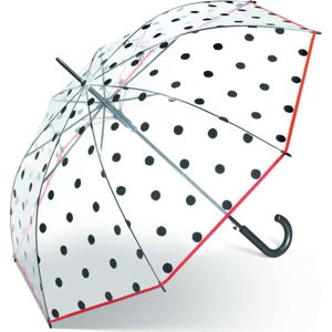 Dámský transparentní holový deštník Ambiance Black Dots, ⌀ 95 cm