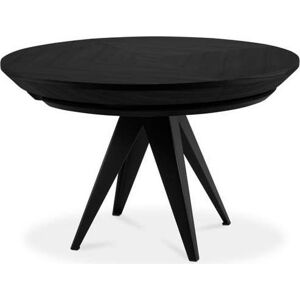 Černý rozkládací stůl z dubového dřeva Windsor & Co Sofas Magnus, ø 120 cm
