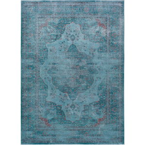 Modrý koberec z viskózy Universal Lara Aqua, 60 x 110 cm