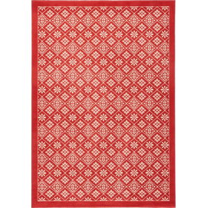 Červený koberec Hanse Home Gloria Tile, 120 x 170 cm