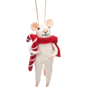 Textilní vánoční ozdoba Mouse – Sass & Belle