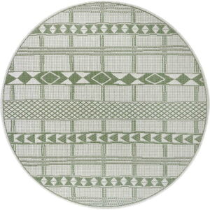 Zeleno-béžový venkovní koberec Ragami Madrid, ø 120 cm