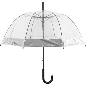 Transparentní holový deštník s automatickým otevíráním Ambiance Silver, ⌀ 85 cm