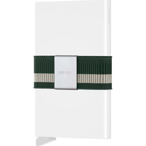 Bílá peněženka s pouzdrem na karty se zeleným páskem Secrid