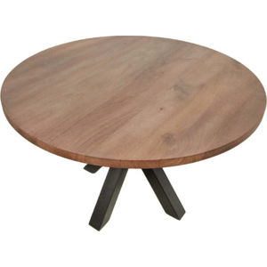 Kulatý jídelní stůl s deskou z neopracovaného mangového dřeva HMS collection, ⌀ 140 cm