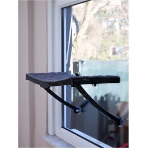 Černý pelíšek na okno pro kočky 47x32 cm - Lydia&Co