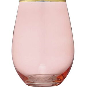 Růžová sklenice Ladelle Chloe, 600 ml