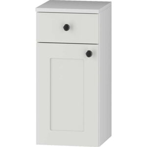 Bílá nízká závěsná koupelnová skříňka 30x60 cm Senja – STOLKAR