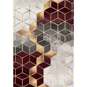 Vínový koberec 180x120 cm Optic - Rizzoli