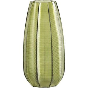 Zelená skleněná váza WOOOD Kali, výška 28 cm