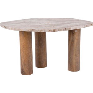 Odkládací stolek s deskou v dekoru mramoru 50x75 cm Organic – Leitmotiv