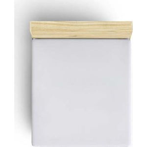 Bílé neelastické bavlněné prostěradlo na jednolůžko Caresso, 90 x 190 cm