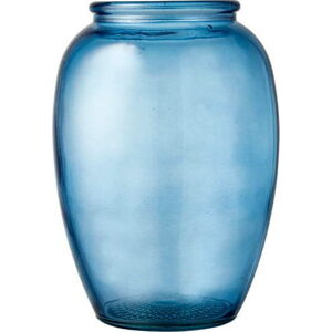 Modrá skleněná váza Bitz Kusintha, ø 14 cm