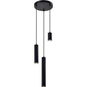 Černé závěsné svítidlo s kovovým stínidlem Tubo – Candellux Lighting