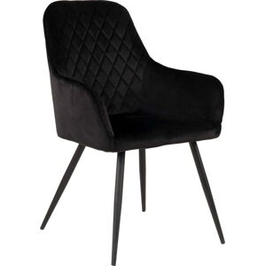 Černé sametové jídelní židle v sadě 2 ks Harbo - House Nordic