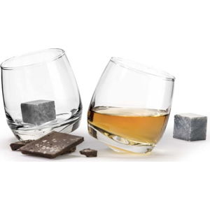 Sada 2 sklenic na whiskey a chladícími kameny Sagaform Gentleman, 200 ml