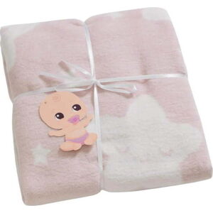 Růžová bavlněná dětská deka 120x100 cm Baby Star - Mila Home