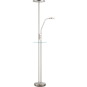 Volně stojící LED lampa ve stříbrné barvě Markslöjd Friend Uplight