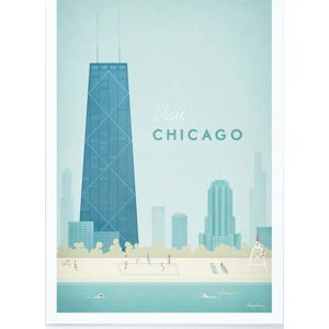 Plakát Travelposter Chicago, A2