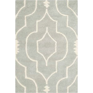 Šedý vlněný koberec Safavieh Morgan, 152 x 91 cm
